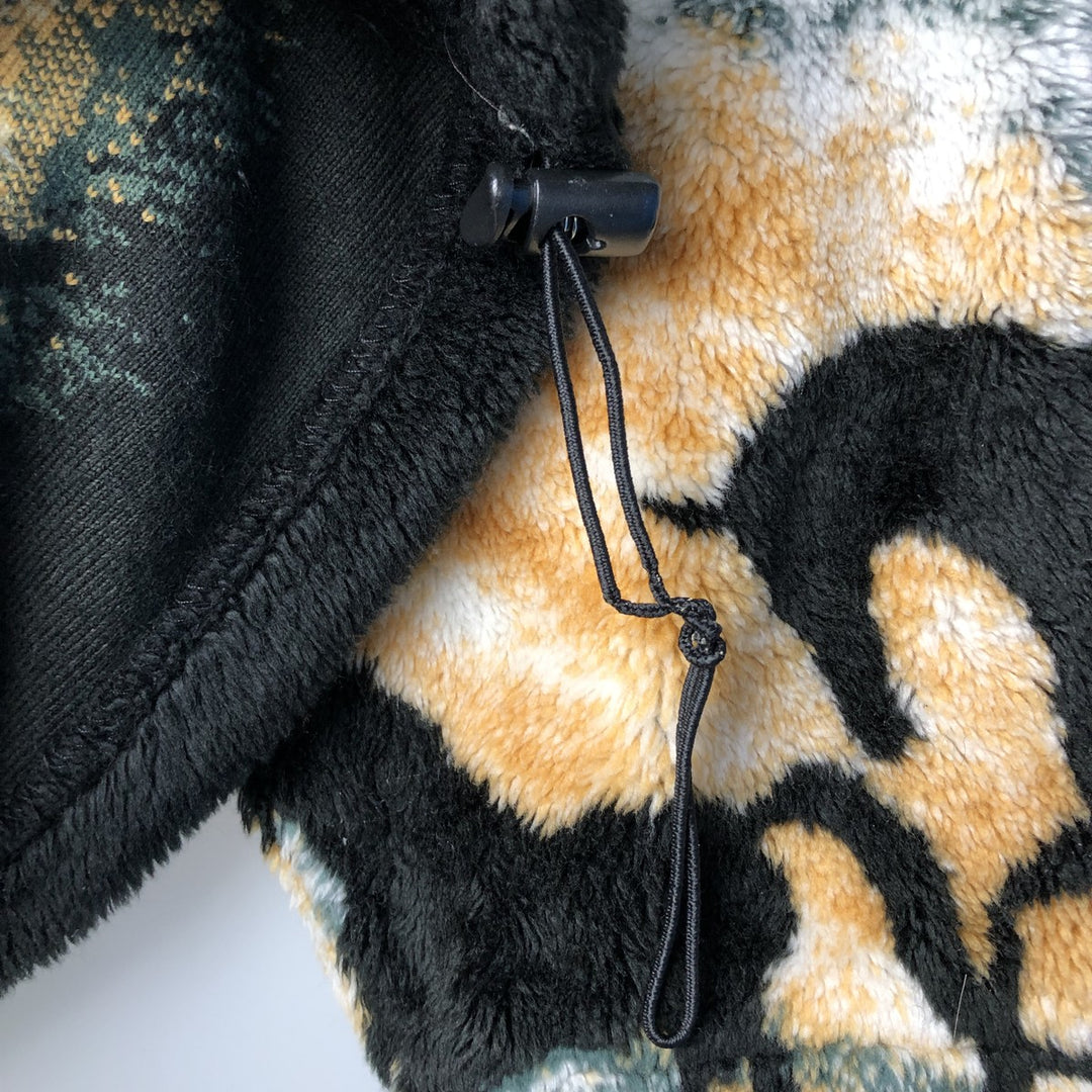 90'S MAZMANIA All-Over Horse Print Fleece Jacket, Made in USA, Men's Size XL, Vintage acrylic Green type dark green Vintage Second Hand