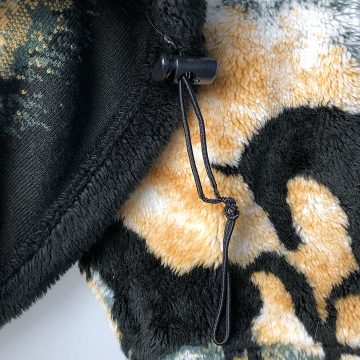 90'S MAZMANIA All-Over Horse Print Fleece Jacket, Made in USA, Men's Size XL, Vintage acrylic Green type dark green Vintage Second Hand