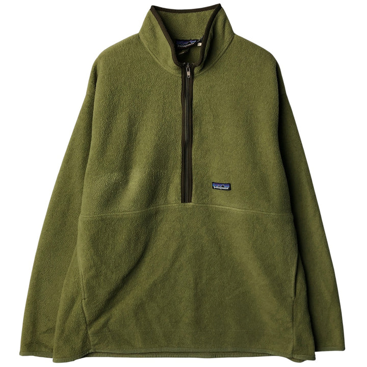 2000'S Patagonia Synchilla Half-Zip Fleece Pullover, Men's XL polyester Khaki type Vintage Second Hand