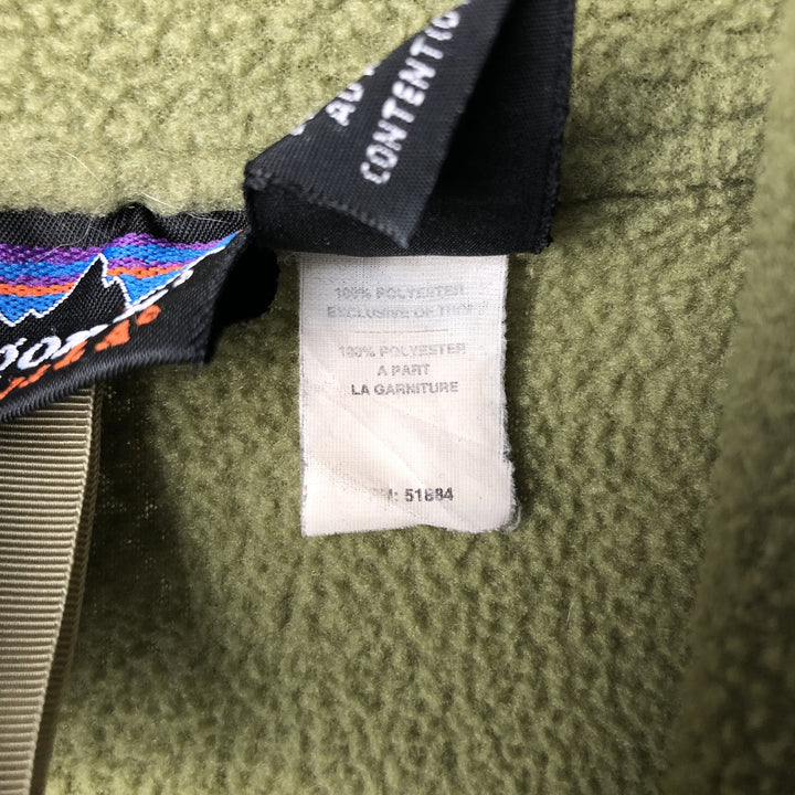 2000'S Patagonia Synchilla Half-Zip Fleece Pullover, Men's XL polyester Khaki type Vintage Second Hand