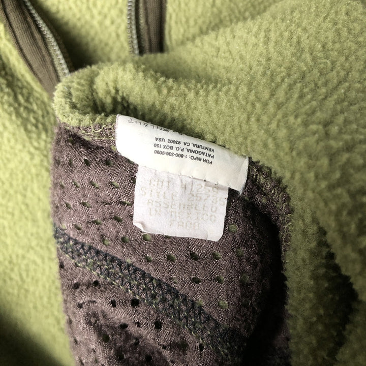 2000'S Patagonia Synchilla Half-Zip Fleece Pullover, Men's XL polyester Khaki type Vintage Second Hand
