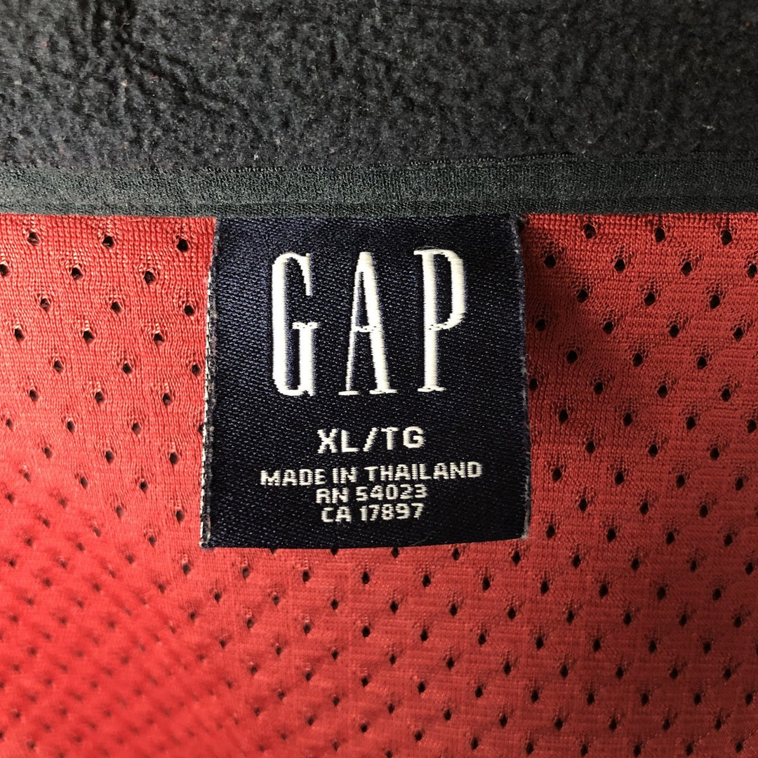 2000'S GAP fleece jacket, men's size XL polyester navy blue type Vintage Second Hand