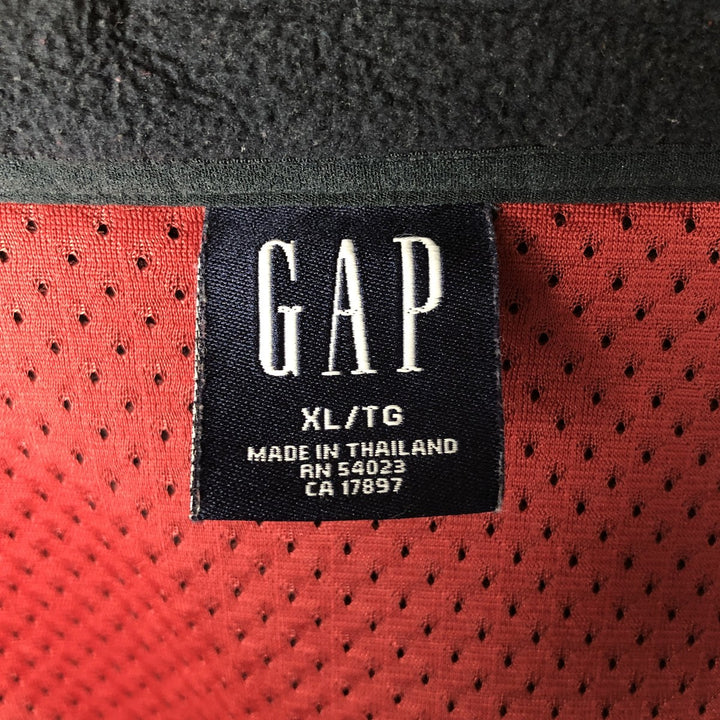 2000'S GAP fleece jacket, men's size XL polyester navy blue type Vintage Second Hand