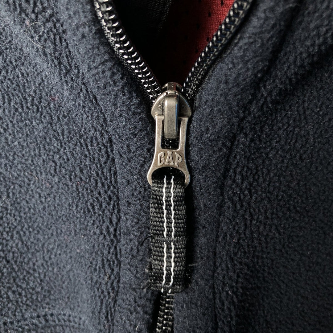 2000'S GAP fleece jacket, men's size XL polyester navy blue type Vintage Second Hand