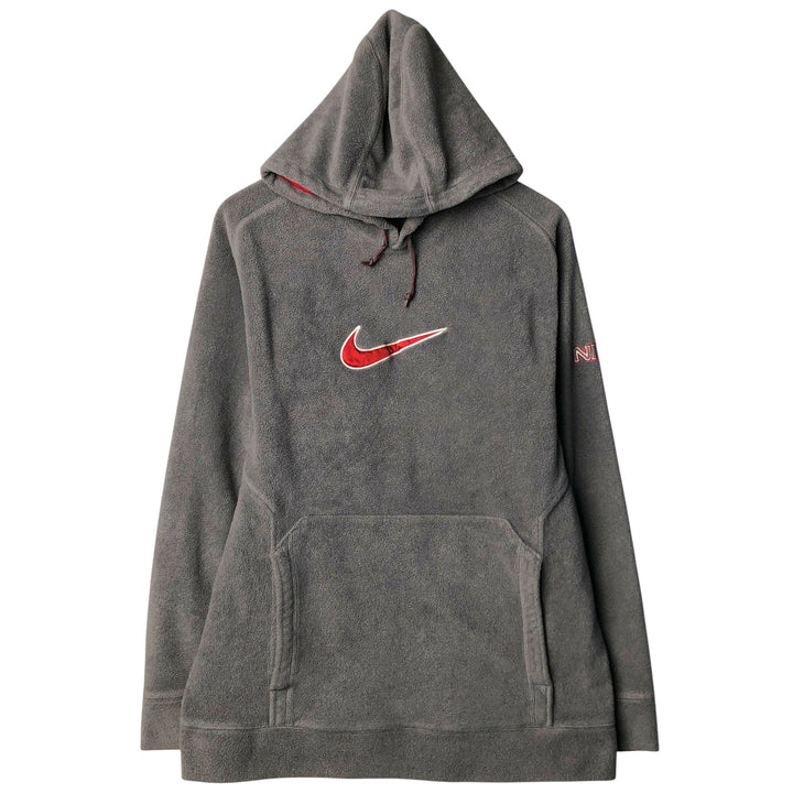 2000'S Nike fleece pullover hoodie, men's size L polyester gray type Vintage Second Hand
