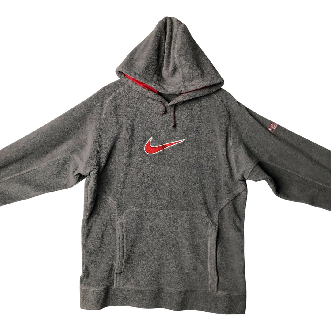 2000'S Nike fleece pullover hoodie, men's size L polyester gray type Vintage Second Hand