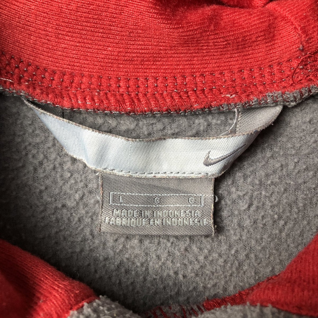2000'S Nike fleece pullover hoodie, men's size L polyester gray type Vintage Second Hand