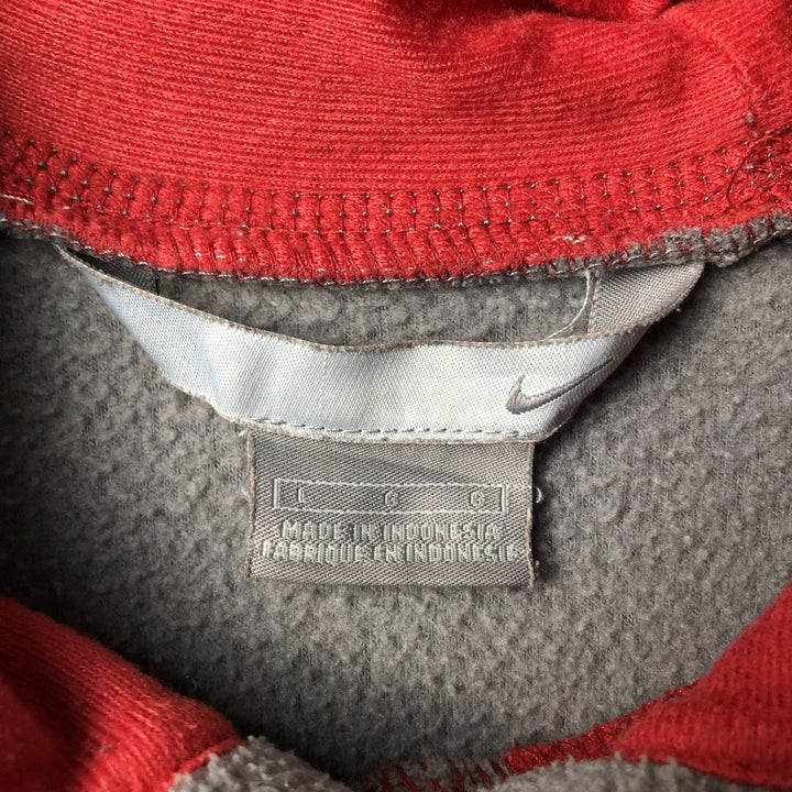 2000'S Nike fleece pullover hoodie, men's size L polyester gray type Vintage Second Hand