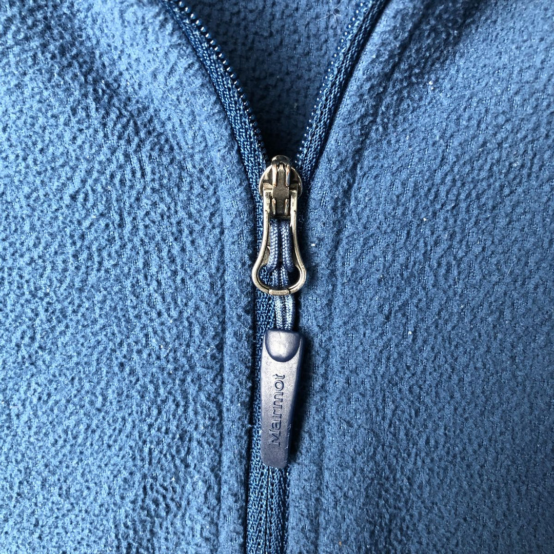 Marmot Half-Zip Fleece Pullover, Men's XL polyester blue type Vintage Second Hand