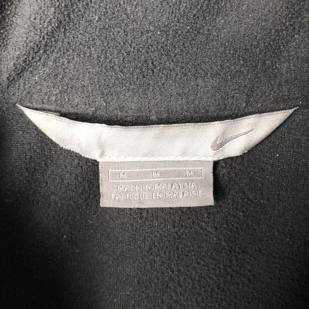 2000'S Nike Half-Zip Fleece Pullover, Men's Size Medium polyester black type Vintage Second Hand