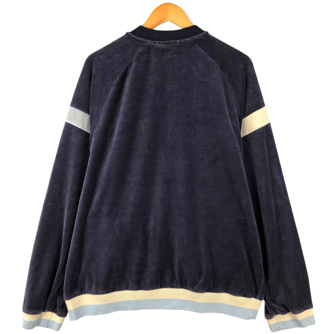 90s-00'S Vintage Puma Velour Jersey Track Jacket, Men's Size XL cotton Purple type blue-purple Vintage Second Hand