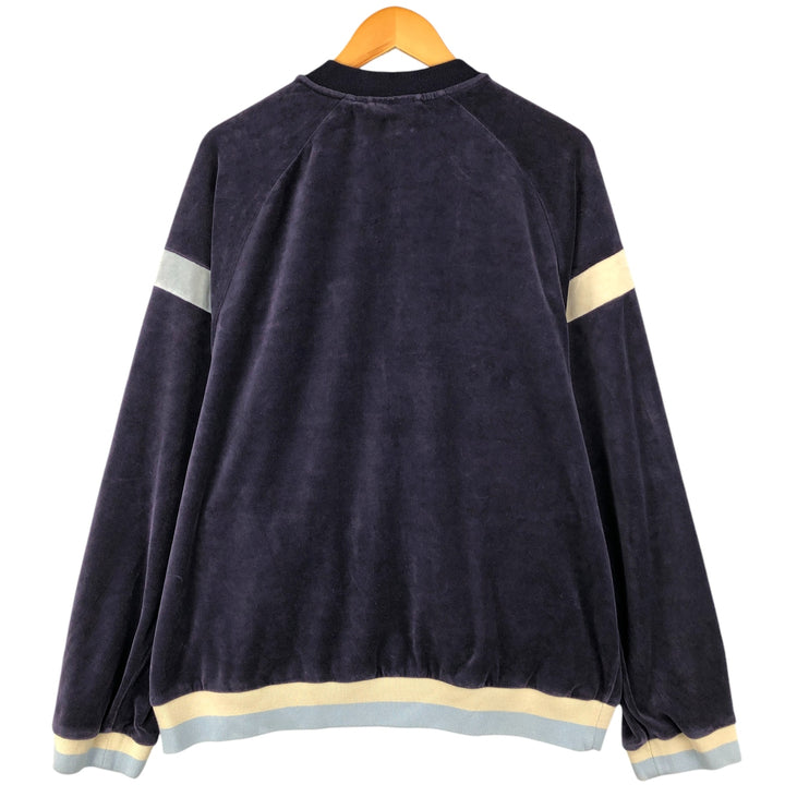 90s-00'S Vintage Puma Velour Jersey Track Jacket, Men's Size XL cotton Purple type blue-purple Vintage Second Hand