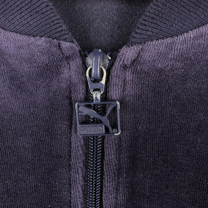 90s-00'S Vintage Puma Velour Jersey Track Jacket, Men's Size XL cotton Purple type blue-purple Vintage Second Hand