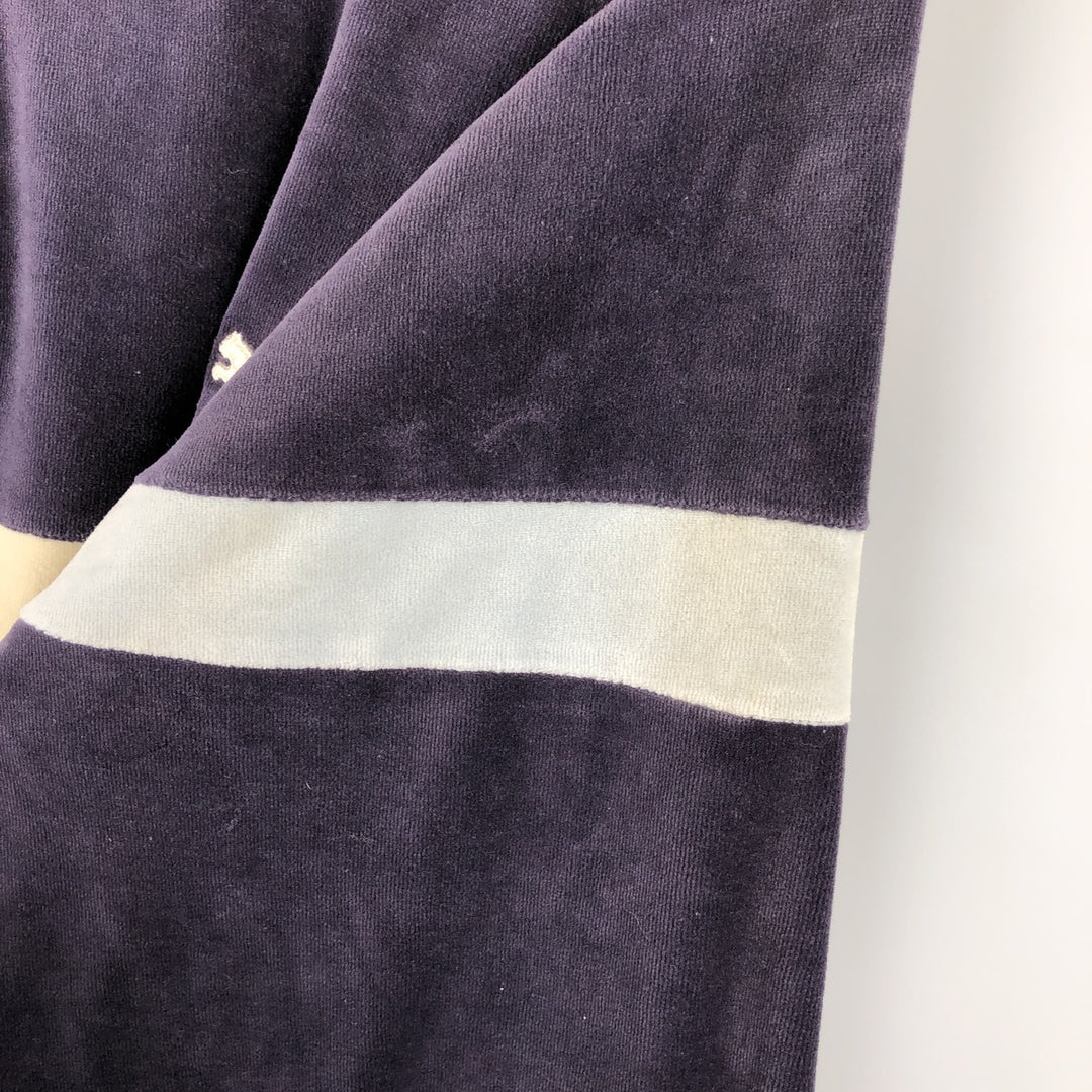 90s-00'S Vintage Puma Velour Jersey Track Jacket, Men's Size XL cotton Purple type blue-purple Vintage Second Hand