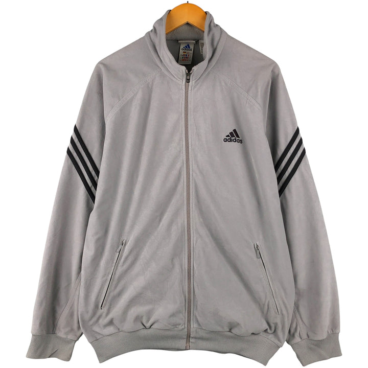 00'S adidas jersey track jacket, men's XL size polyester gray type Vintage Second Hand