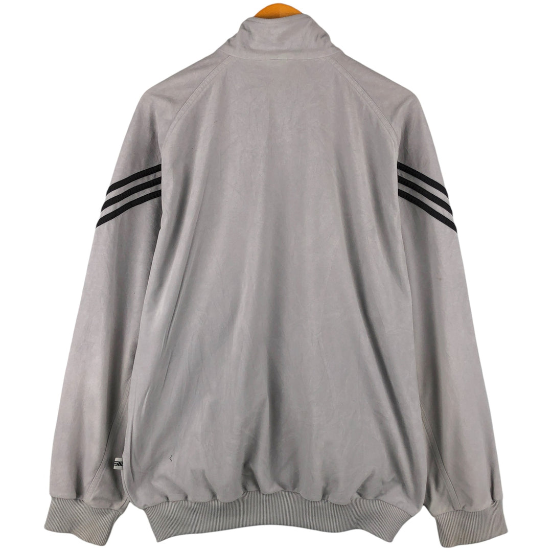 00'S adidas jersey track jacket, men's XL size polyester gray type Vintage Second Hand