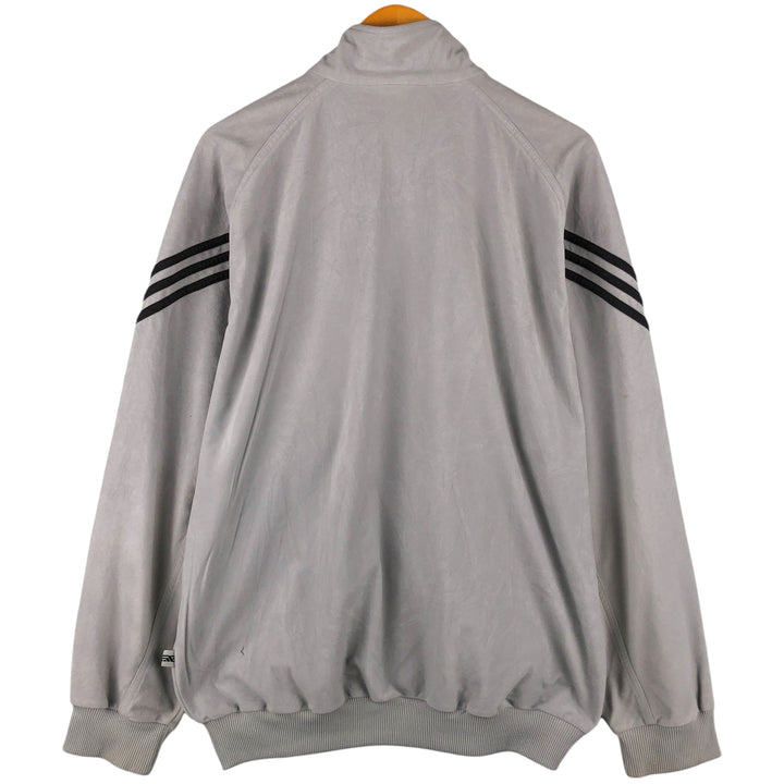 00'S adidas jersey track jacket, men's XL size polyester gray type Vintage Second Hand