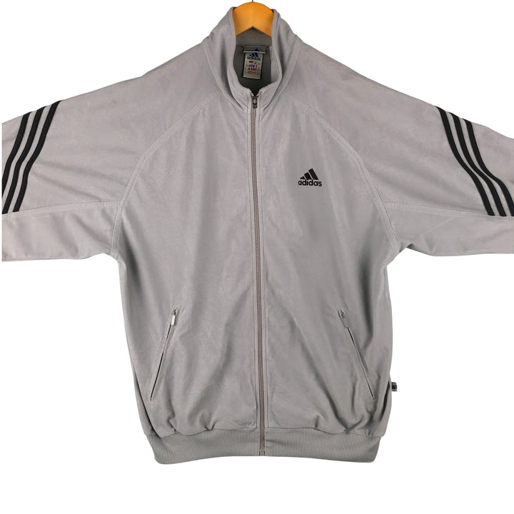 00'S adidas jersey track jacket, men's XL size polyester gray type Vintage Second Hand