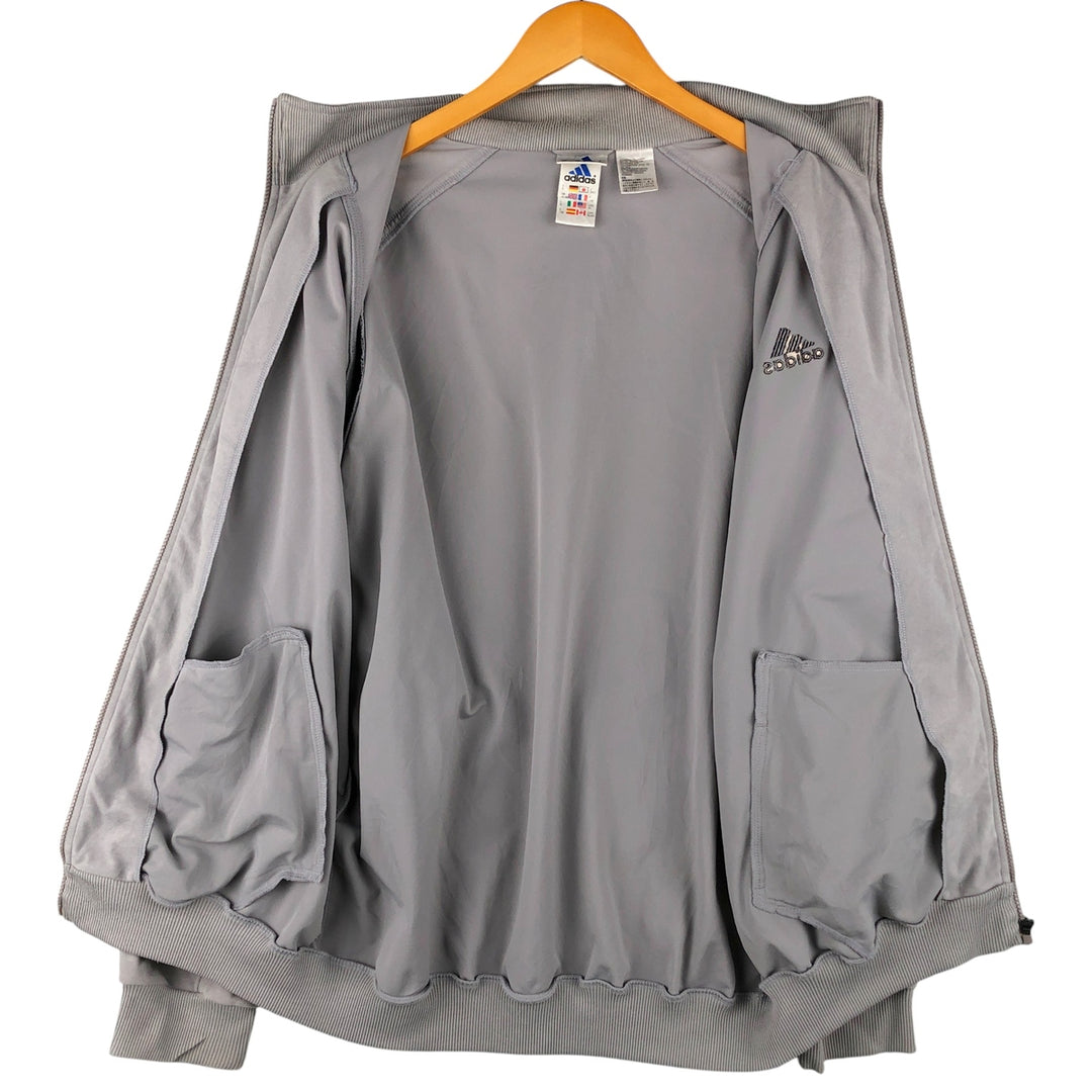 00'S adidas jersey track jacket, men's XL size polyester gray type Vintage Second Hand