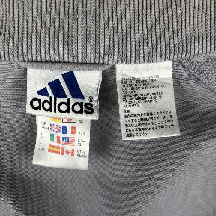 00'S adidas jersey track jacket, men's XL size polyester gray type Vintage Second Hand