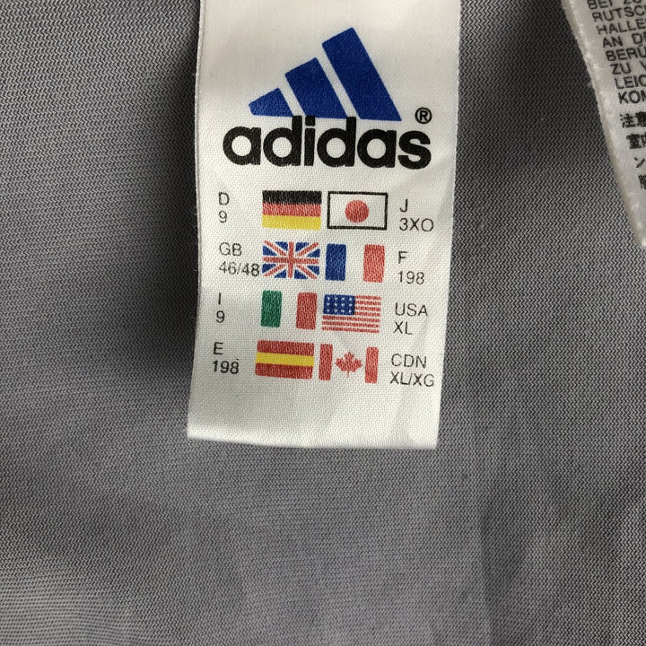 00'S adidas jersey track jacket, men's XL size polyester gray type Vintage Second Hand