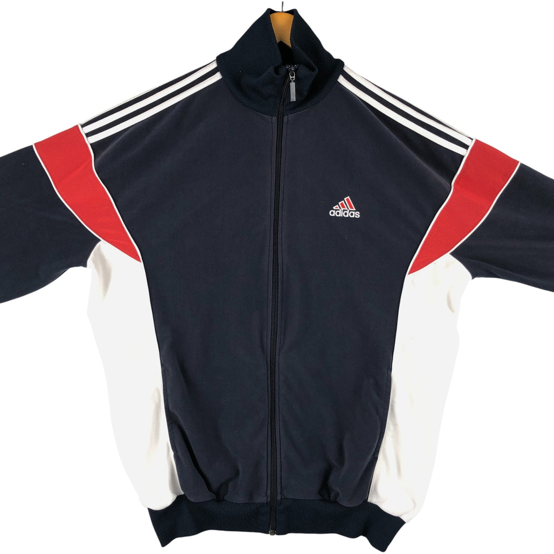 00'S Adidas Velour Jersey Track Jacket Men's XL polyester navy blue type Vintage Second Hand