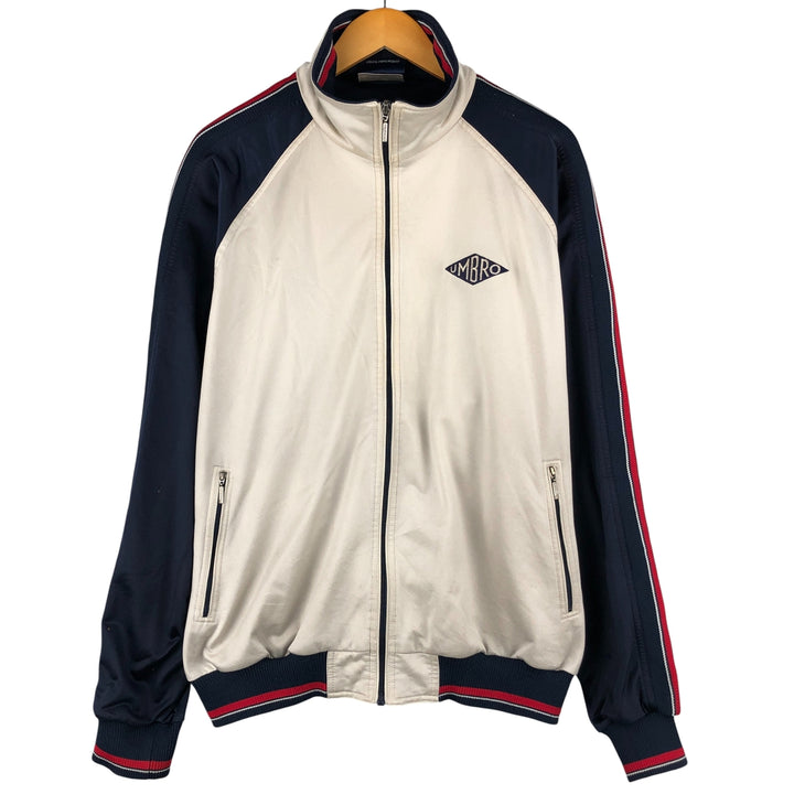 90s-00'S Umbro Jersey Track Jacket, Men's XL polyester ivory Vintage Second Hand
