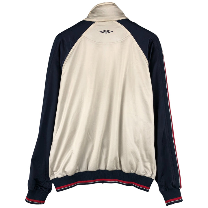90s-00'S Umbro Jersey Track Jacket, Men's XL polyester ivory Vintage Second Hand