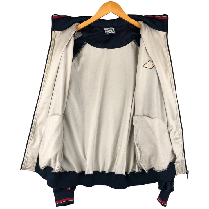 90s-00'S Umbro Jersey Track Jacket, Men's XL polyester ivory Vintage Second Hand