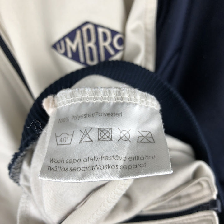 90s-00'S Umbro Jersey Track Jacket, Men's XL polyester ivory Vintage Second Hand
