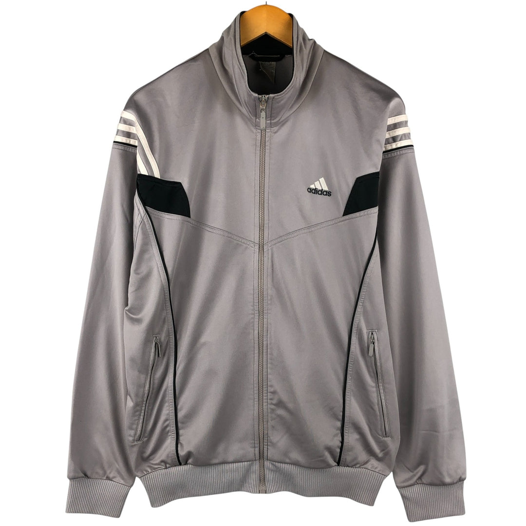 00'S adidas jersey track jacket, men's XL size polyester gray type Vintage Second Hand