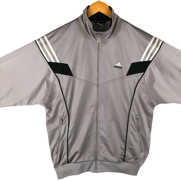 00'S adidas jersey track jacket, men's XL size polyester gray type Vintage Second Hand