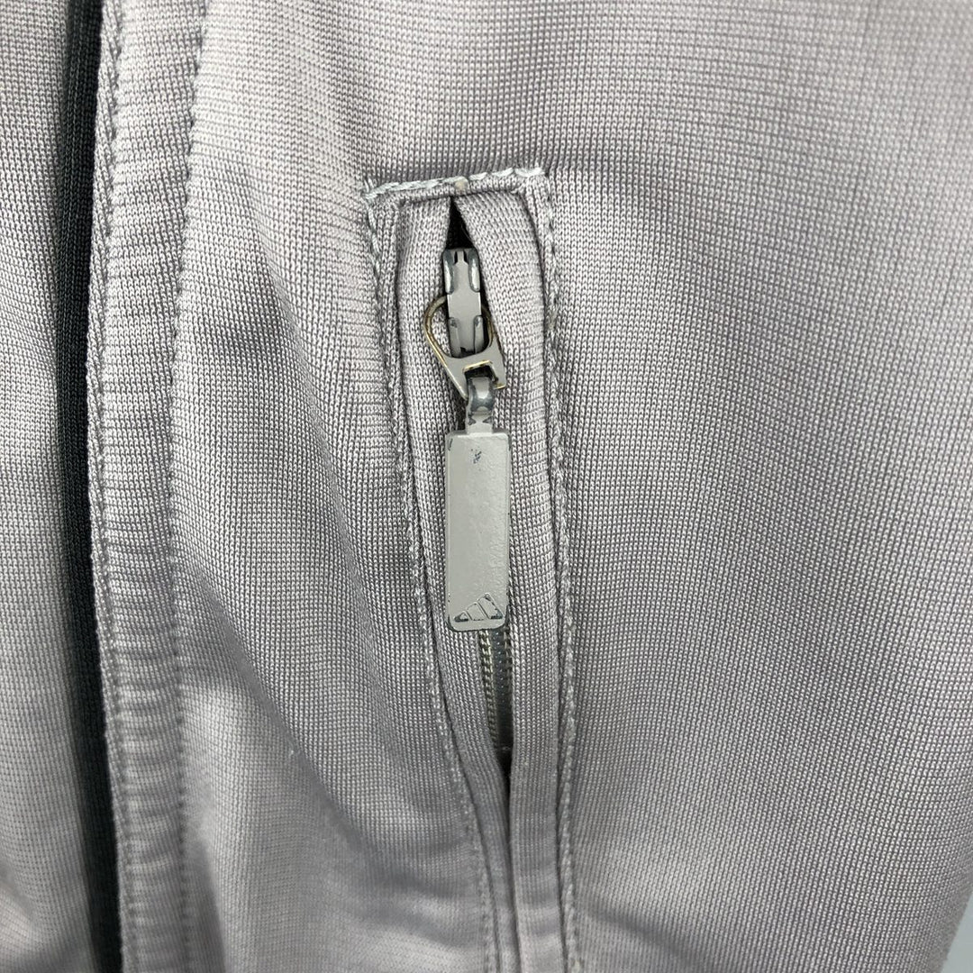 00'S adidas jersey track jacket, men's XL size polyester gray type Vintage Second Hand