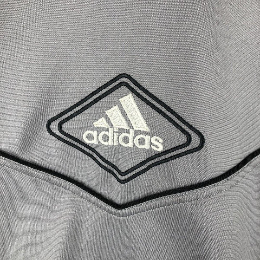00'S adidas jersey track jacket, men's XL size polyester gray type Vintage Second Hand