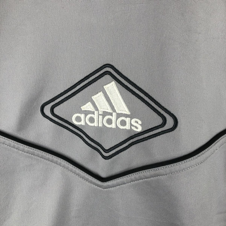 00'S adidas jersey track jacket, men's XL size polyester gray type Vintage Second Hand