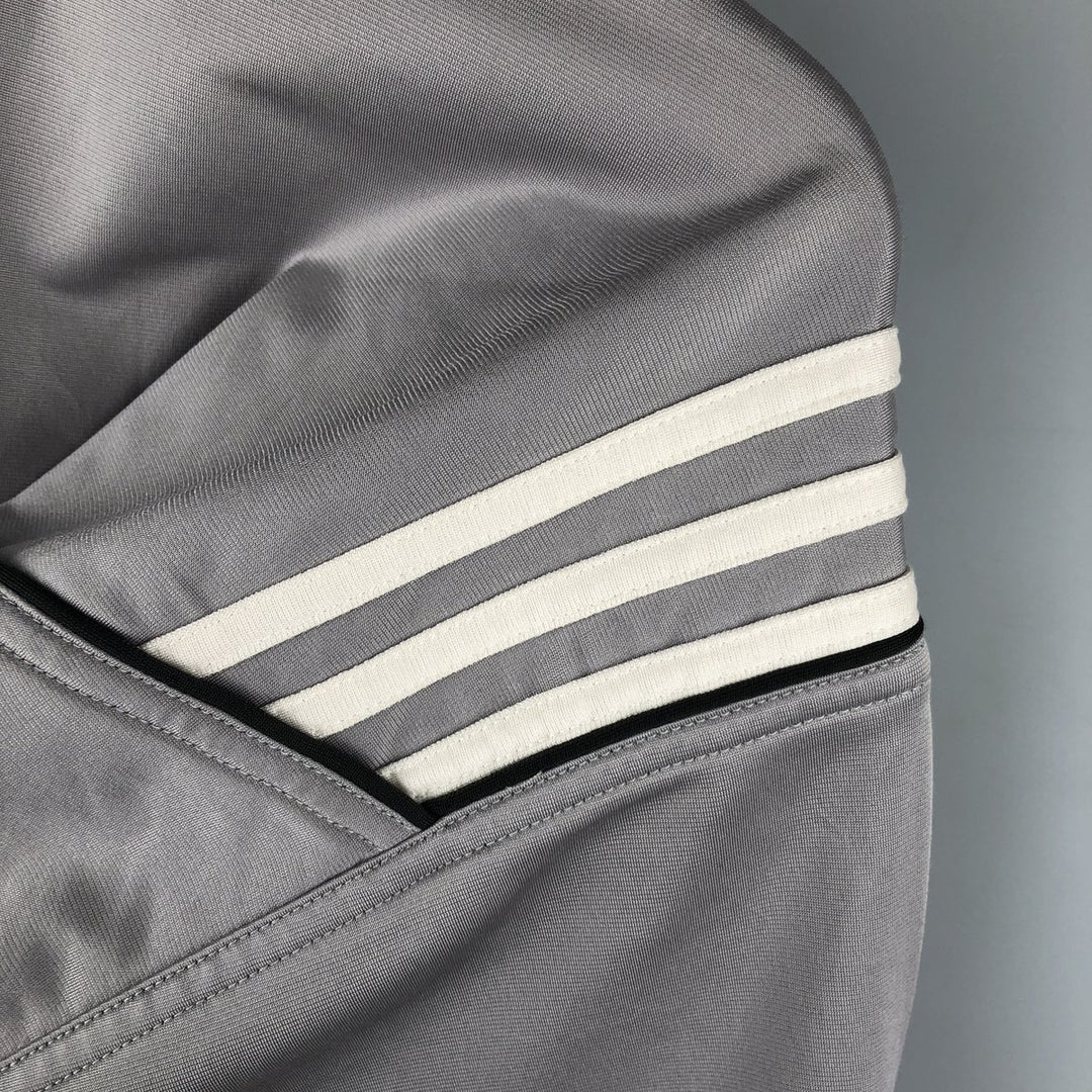 00'S adidas jersey track jacket, men's XL size polyester gray type Vintage Second Hand