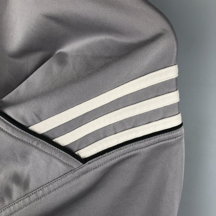 00'S adidas jersey track jacket, men's XL size polyester gray type Vintage Second Hand