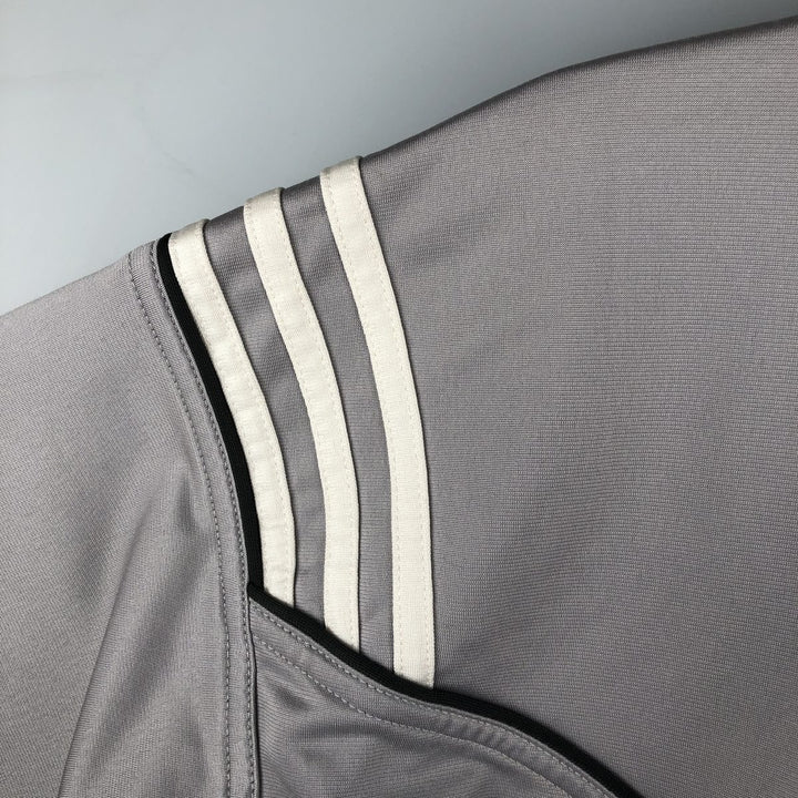 00'S adidas jersey track jacket, men's XL size polyester gray type Vintage Second Hand