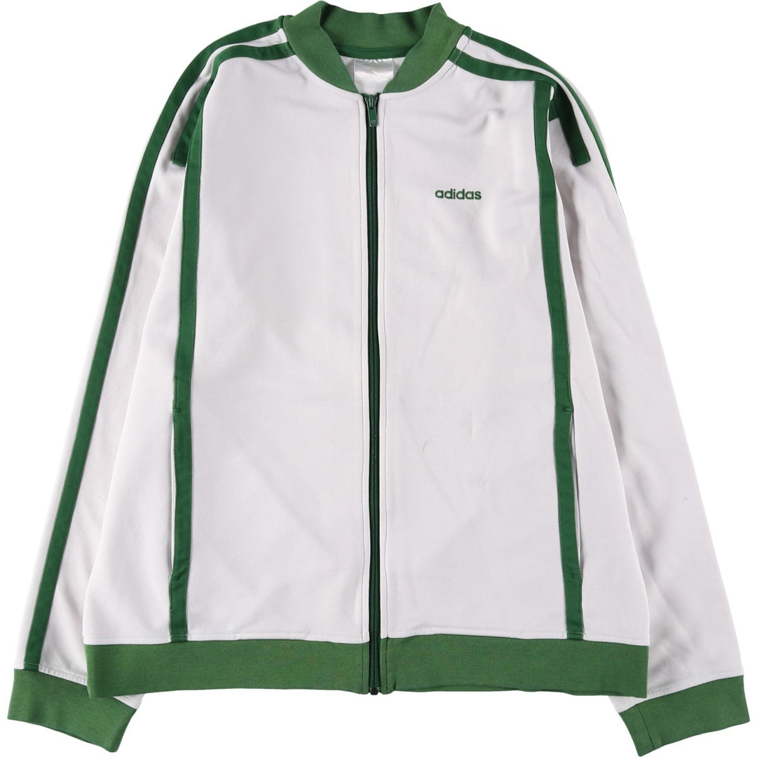 00'S adidas jersey track jacket, men's XL size cotton white type Vintage Second Hand