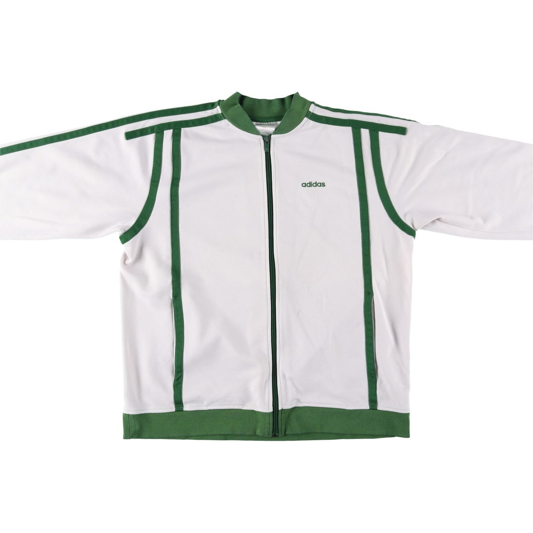 00'S adidas jersey track jacket, men's XL size cotton white type Vintage Second Hand