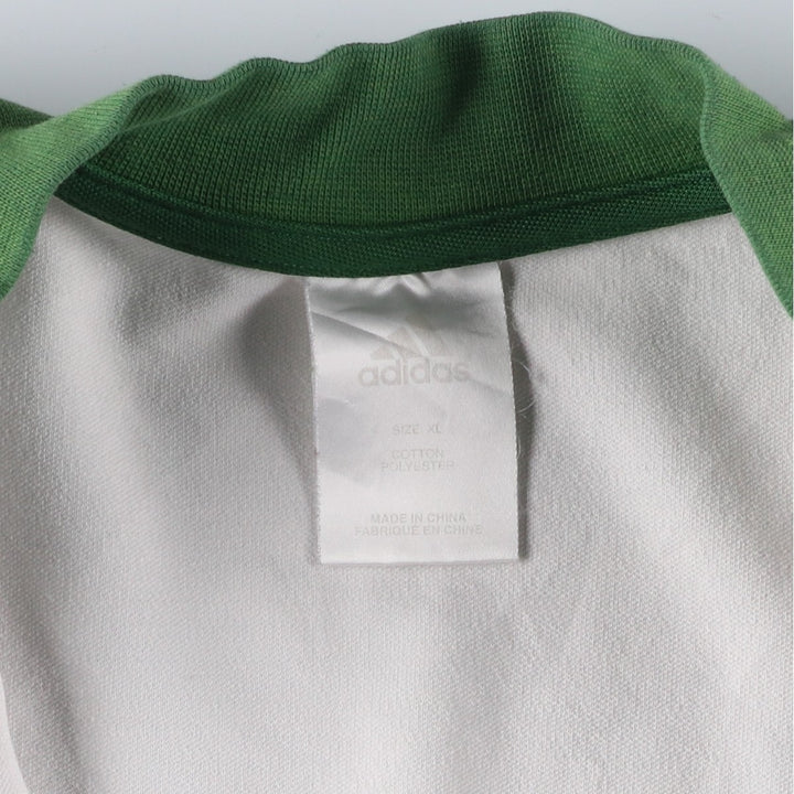 00'S adidas jersey track jacket, men's XL size cotton white type Vintage Second Hand