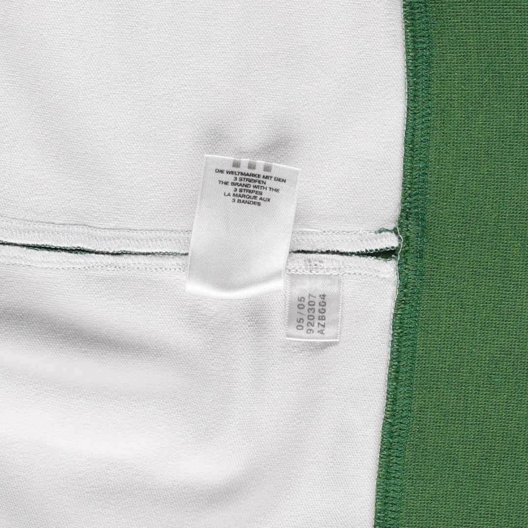 00'S adidas jersey track jacket, men's XL size cotton white type Vintage Second Hand