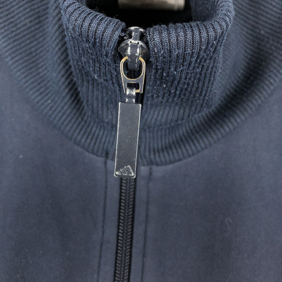 00'S Adidas Velour Jersey Track Jacket Men's XL polyester navy blue type Vintage Second Hand