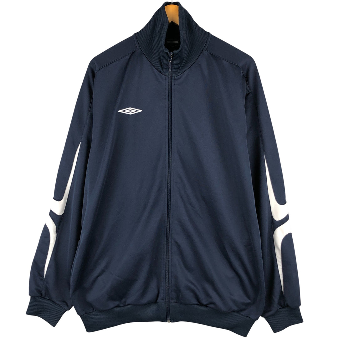 90s-00'S Umbro Jersey Track Jacket, Men's Size Medium polyester navy blue type Vintage Second Hand