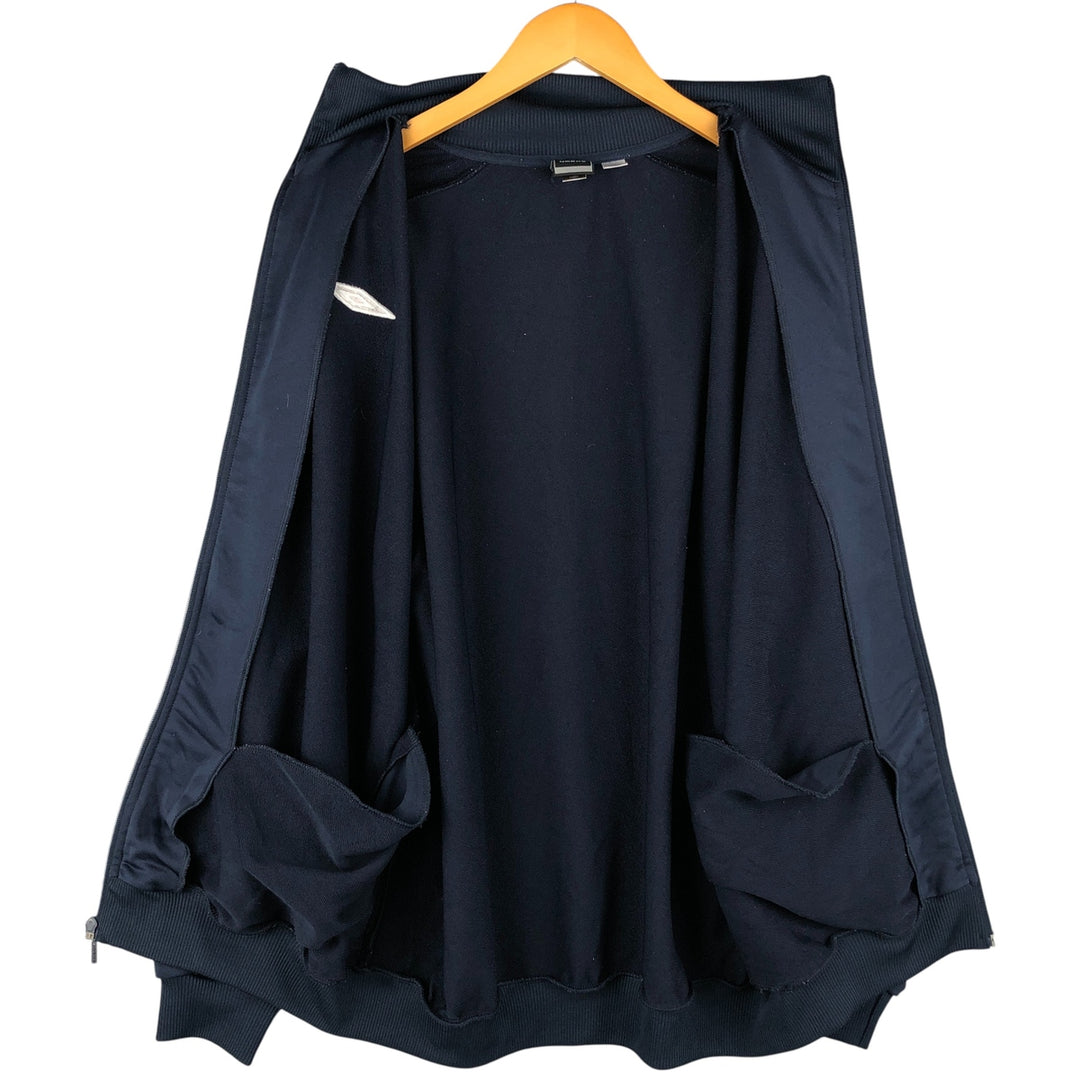 90s-00'S Umbro Jersey Track Jacket, Men's Size Medium polyester navy blue type Vintage Second Hand