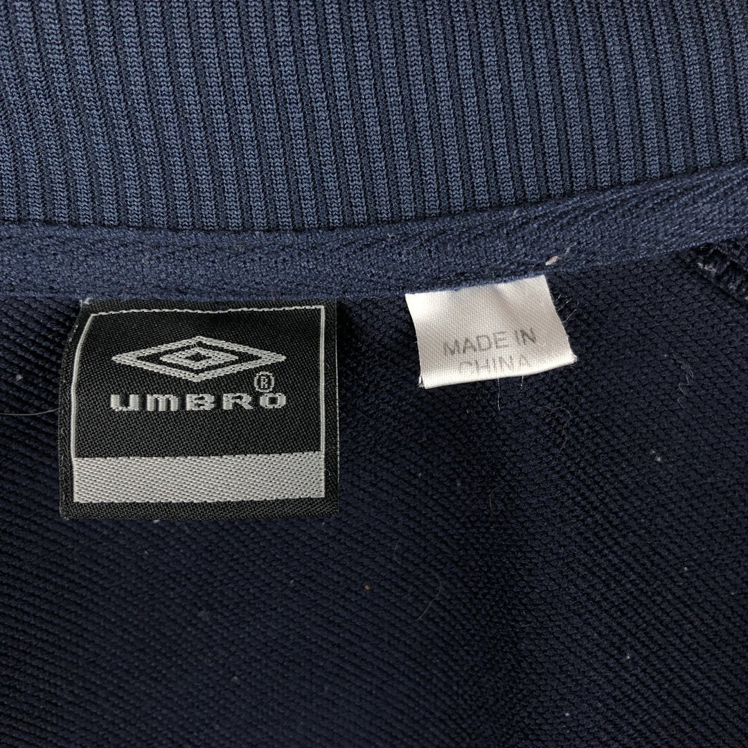 90s-00'S Umbro Jersey Track Jacket, Men's Size Medium polyester navy blue type Vintage Second Hand