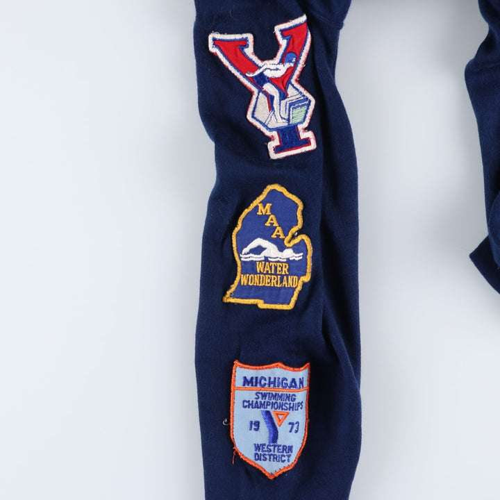 Vintage 1970'S White Stag SPEEDO double-brand custom track jacket, size M, men's. unclear navy blue type Vintage Second Hand