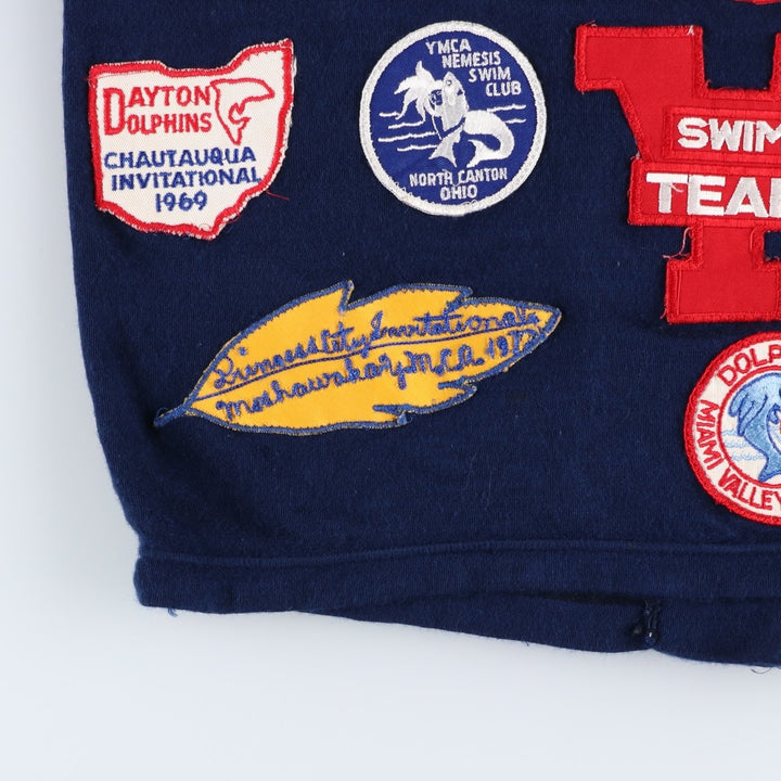 Vintage 1970'S White Stag SPEEDO double-brand custom track jacket, size M, men's. unclear navy blue type Vintage Second Hand