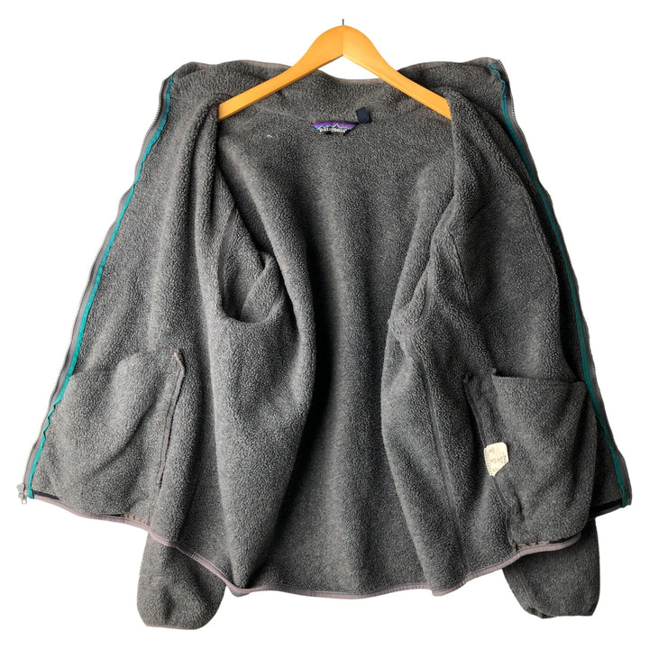 Vintage 1980'S Patagonia Triangle Tag Fleece Jacket, Made in USA, Men's XL polyester gray type Vintage Second Hand