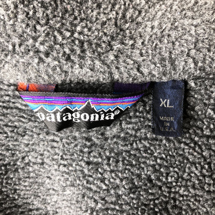 Vintage 1980'S Patagonia Triangle Tag Fleece Jacket, Made in USA, Men's XL polyester gray type Vintage Second Hand